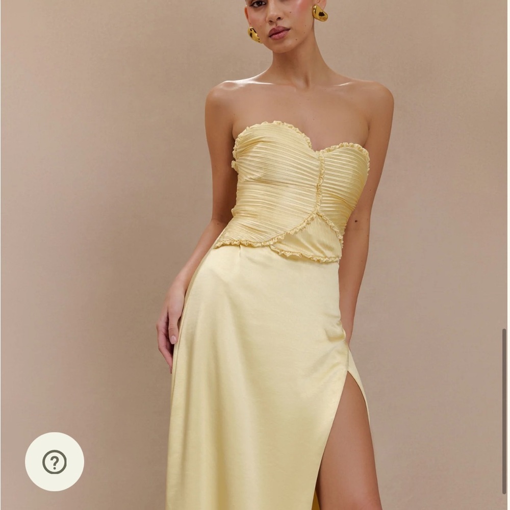Meshki Strapless Yellow Dress